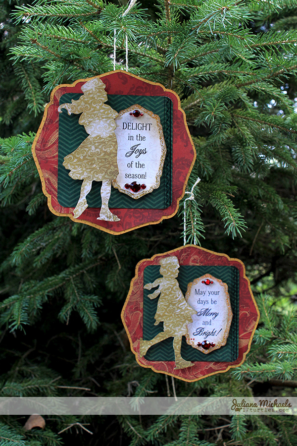 Patterned Paper Christmas Ornaments by Juliana Michaels 