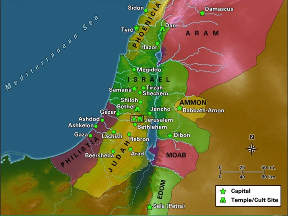 RECURSOS DE EVANGELISMO MAPA DE ISRAEL DIVIDIDO
