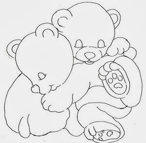 desenho de ursinhos dormindo para pintar