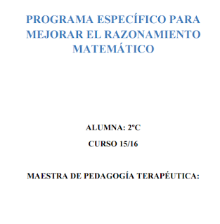 PROGRAMA ESPECÍFICO PARA MEJORAR EL RAZONAMIENTO MATEMÁTICO 2º EP