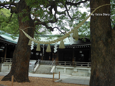 The sacred rope in the Meiji Jingu Shrine complex, Tokyo