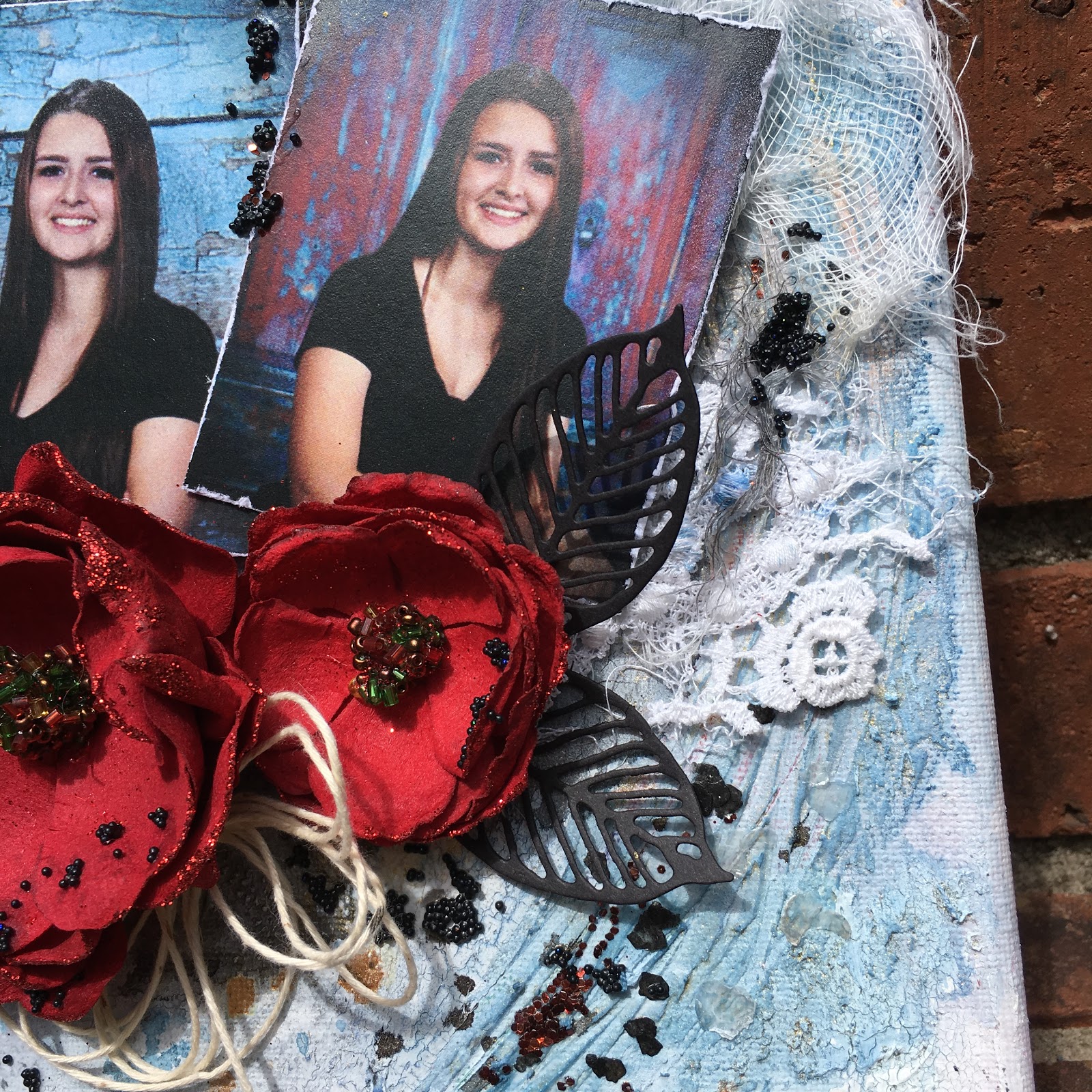 SewPaperPaint Mixed Media Scrapbook Layout for Scrap Africa