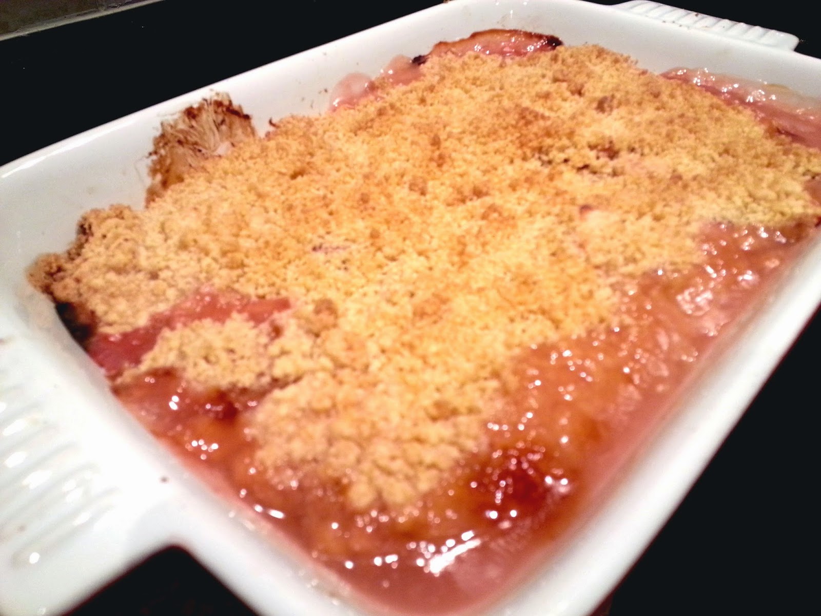 Peach, Apple and Rhubarb Crumble Recipe