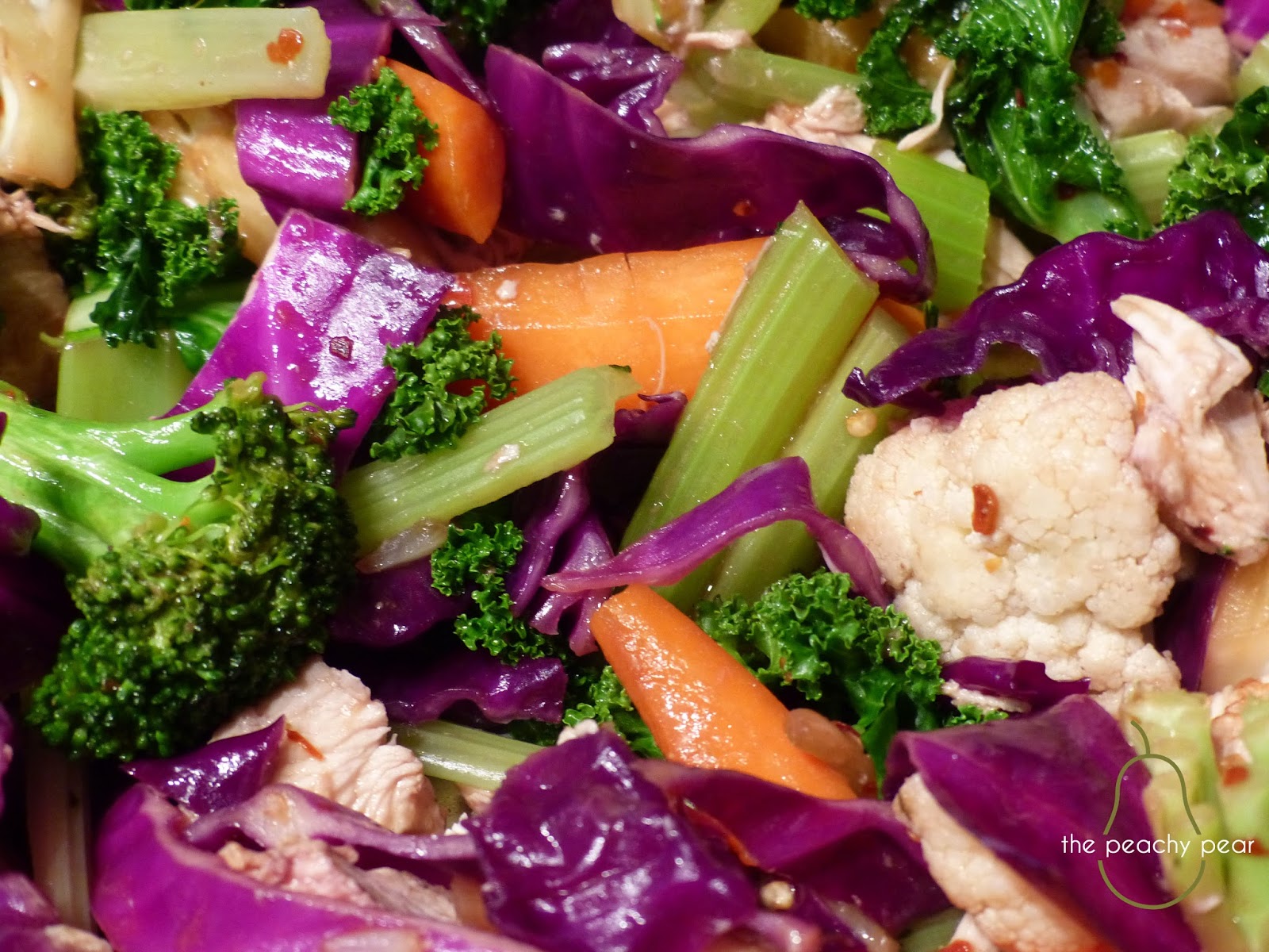 the peachy pear Spicy Ginger Stirfry