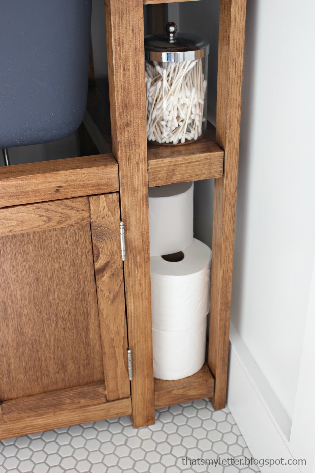 That's My Letter DIY Vanity for Wall Mount Sink