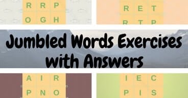 Jumbled Words Exercises with Answers-Fun With Puzzles