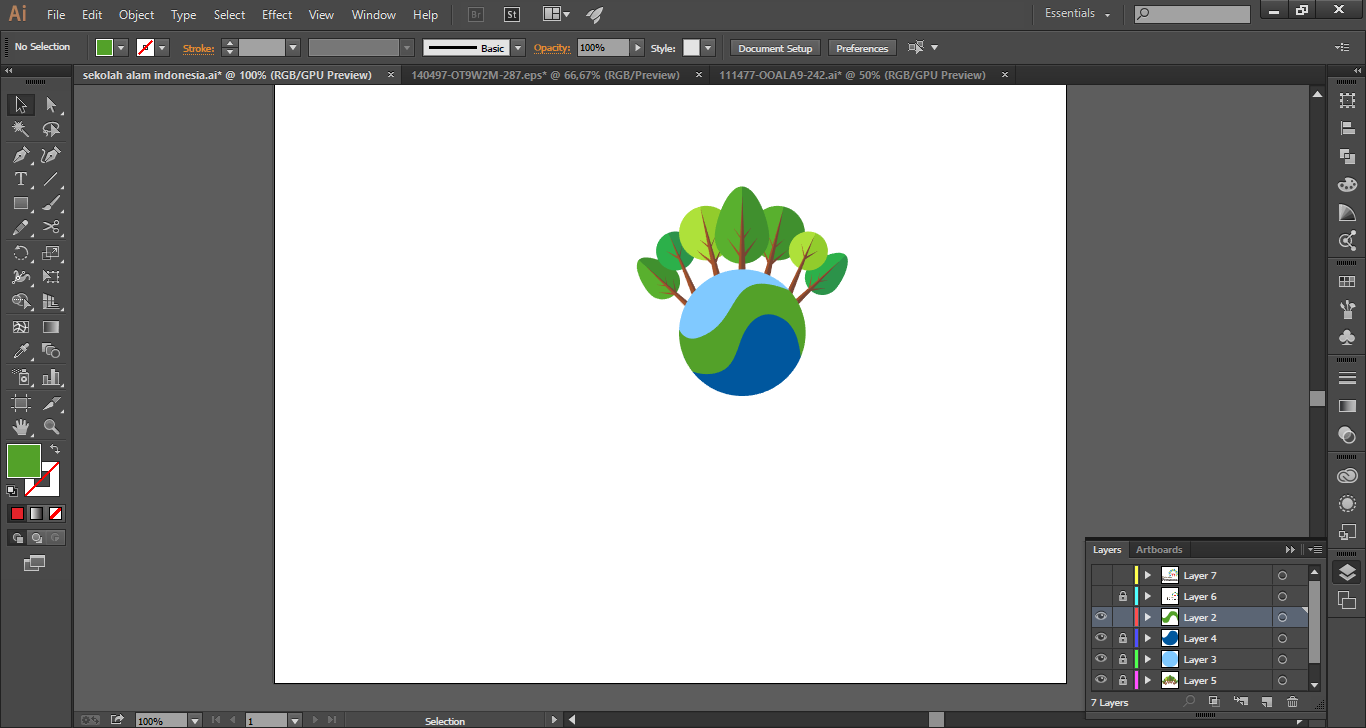 Logo Sekolah Alam Indonesia Nusagates