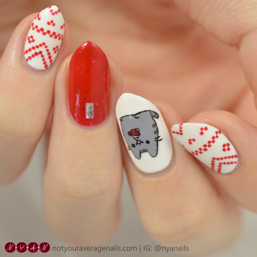 N Y A Nails Winter Pusheen