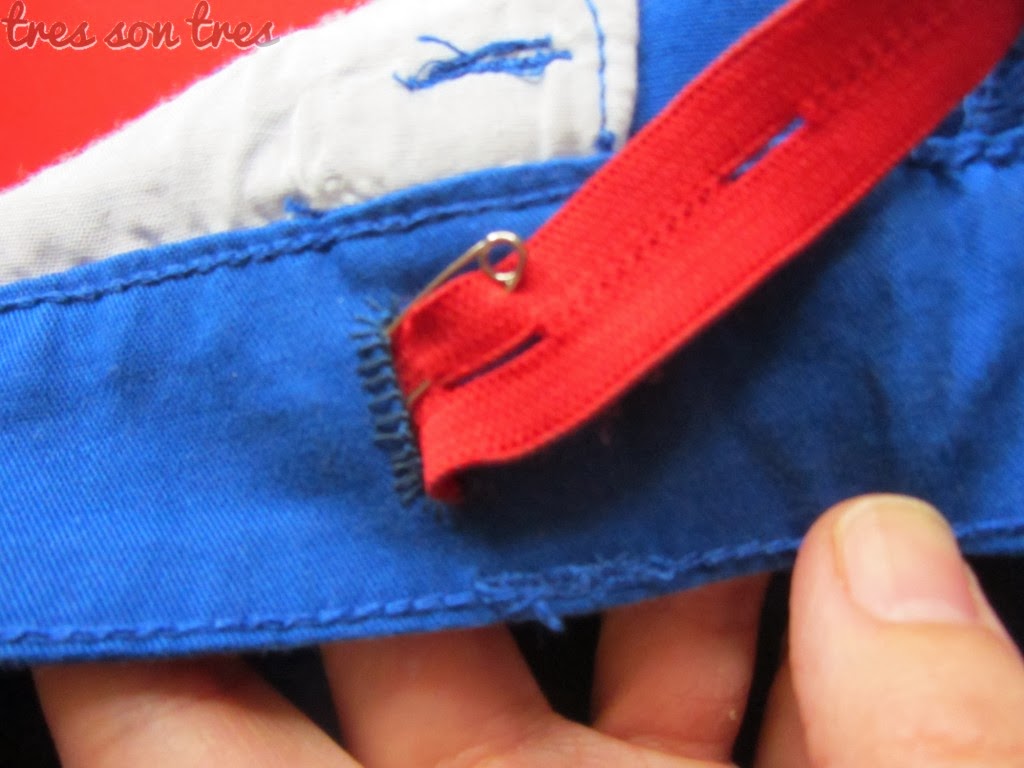tres son tres, crochet y más... mi primer tutorial poner cintura ajustable a un pantalón