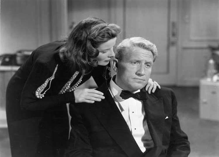 Katherine Hepburn reassures Spencer Tracy in Frank Capra's State of the Union.