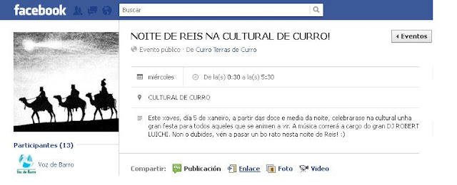 Noite de Reis na Cultural de Curro