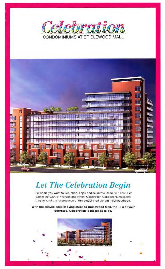 Greater Toronto Area Real Estate News Celebration Condos At Bridlewood