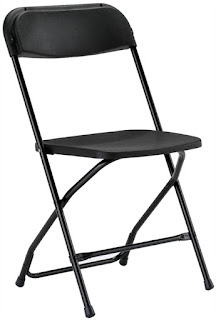 Black Plastic Folding Chair