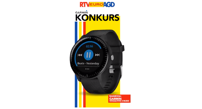 Wygraj smartwatch Garmin Vivoactive 3 Music Konkurs