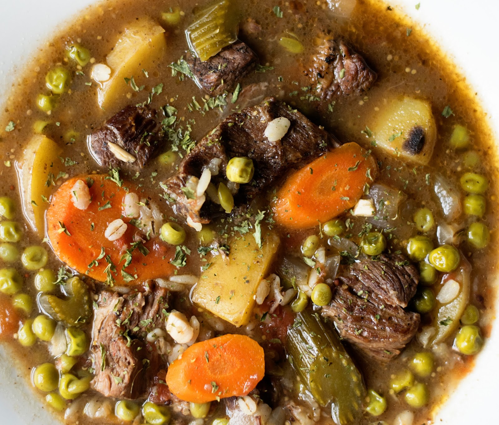 Perfect Crockpot Beef and Barley Stew - ~The Kitchen Wife~