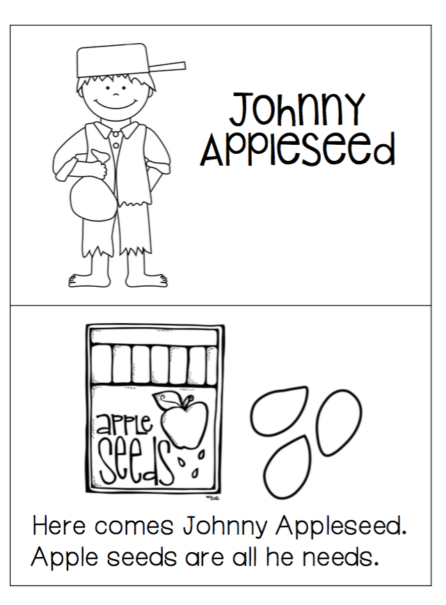 1st Grade Hip Hip Hooray! Johnny Appleseed freebie mini books!!