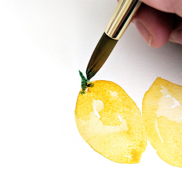 Paint Lemons and Leaves