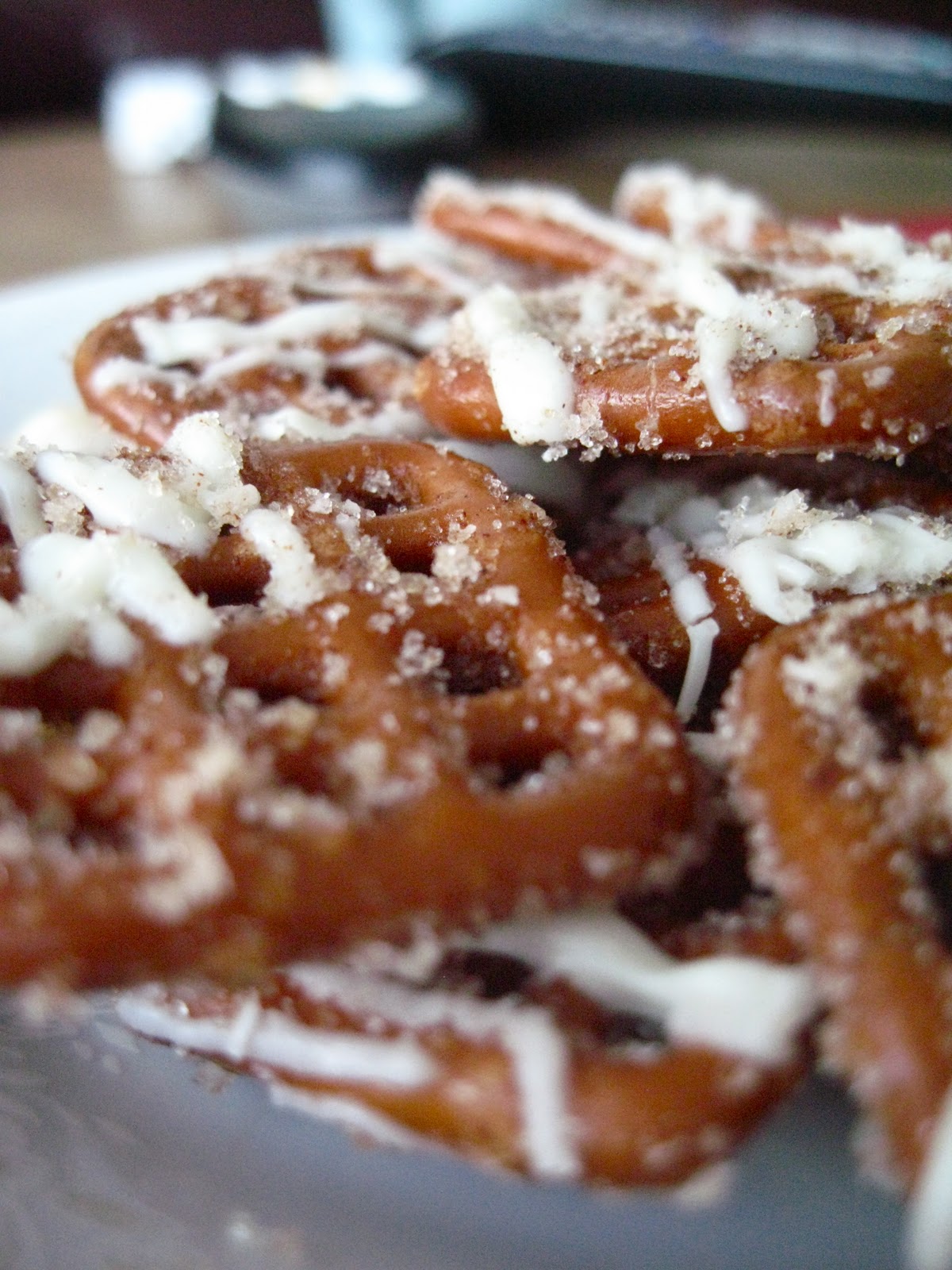 WhimsyCook White Chocolate Cinnamon Sugar Pretzels