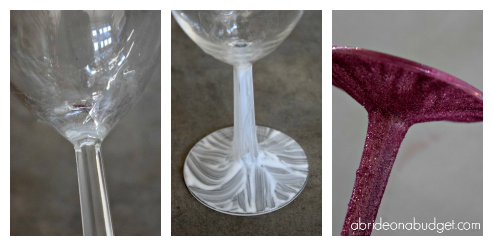 HOW TO MAKE A GLITTERED WINE GLASS ✨🍷 glittered wine glass