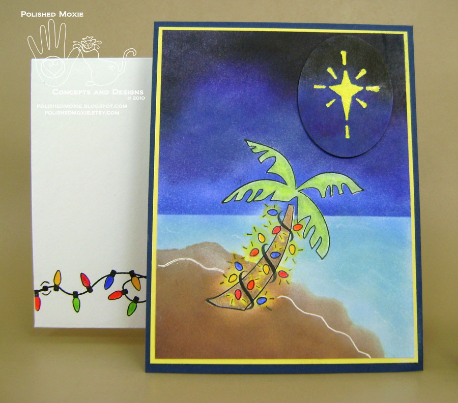 Handmade Palm Tree Christmas Card and Its Inspiration Polished Moxie
