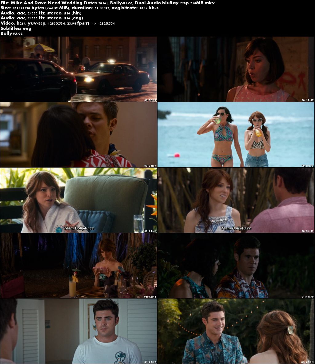Mike And Dave Need Wedding Dates 2016 BRRip 750MB Hindi Dual Audio 720p Download