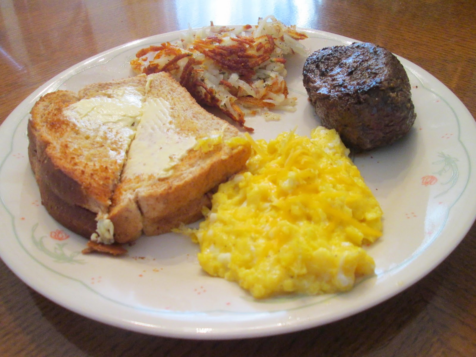 Diab2Cook Buffalo Sirloin Steak w/ Cheesy Scrambled Eggs and Toast