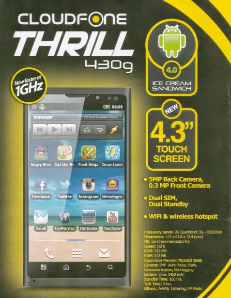 Thrill 430G, Android con estilo Lumia