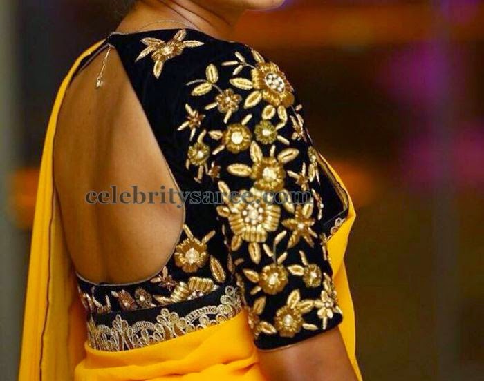 round neck work blouse