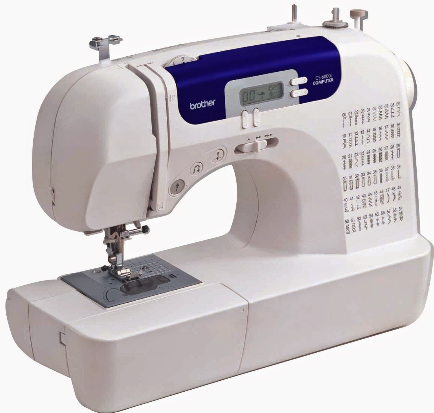 Brother CS6000i 60-stitch Computerized Sewing Machine, review, lightweight & portable, utility  stitches, quilting stitches, heirloom stitches, decorative stitches, auto-size buttonholes, drop-in bobbin, auto needle threader