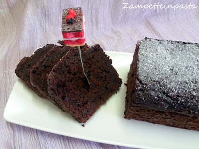 plumcake con cacao e barbabietola