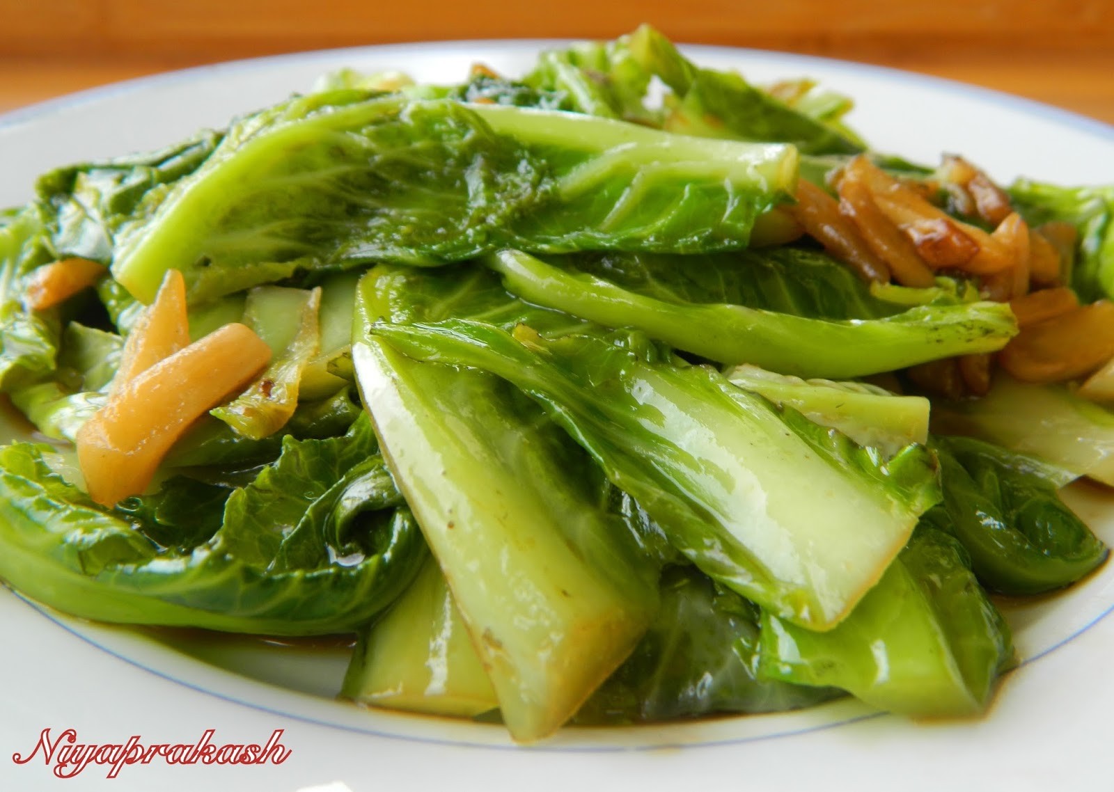 Niya's World Baby Kai Lan with Oyster Sauce