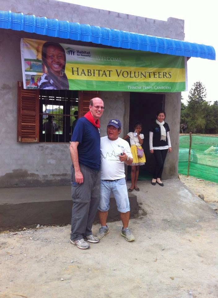 Comfy served CEO of Habitat for Humanity and his team ito build house for poors in Cambodia