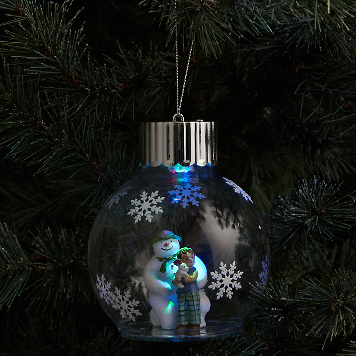 Satchel The Snowman & Snowdog Lightup Christmas Tree Bauble