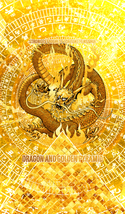 Dragon and golden pyramid 2