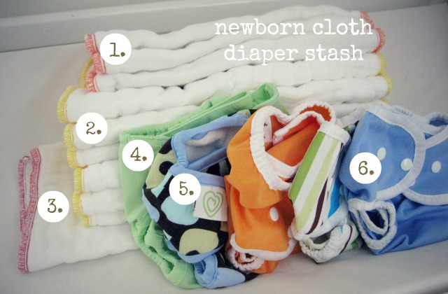 Newborn Cloth Diaper Stash // prefolds + covers