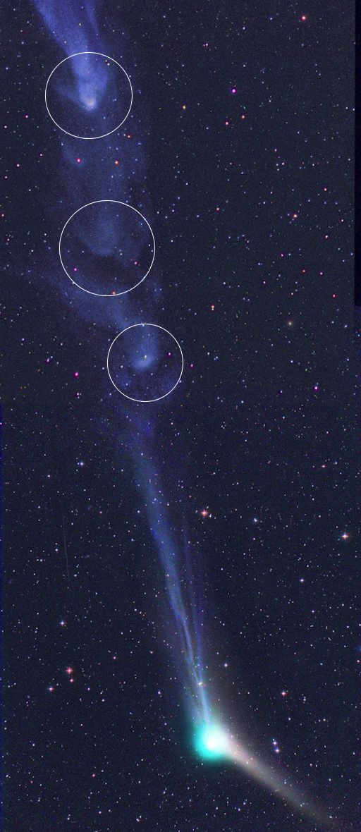 Cometa Catalina tempestade