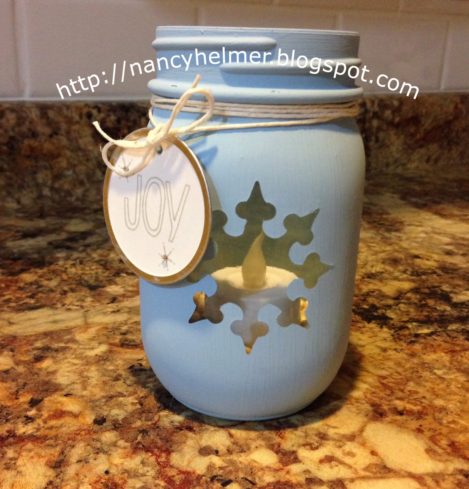 Nancy's Scrappin' and Stamps Holiday Mason Jars with CTMH Cricut
