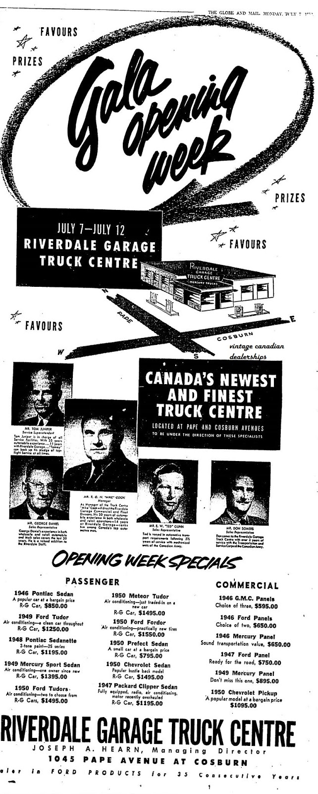 Vintage Canadian Dealerships Riverdale Garage Riverdale Mercury
