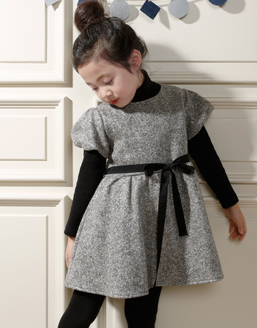 [The Jany] Black Ribbon Dress with Puffed Sleeves | KSTYLICK - Latest ...