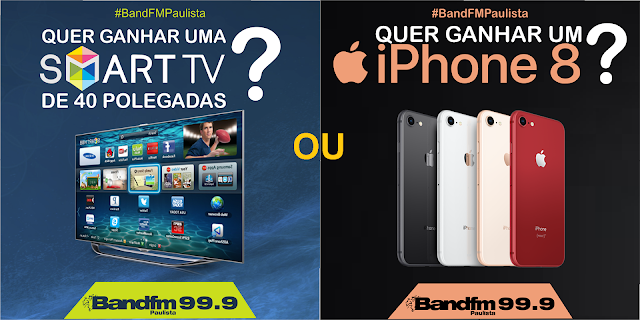 Sorteio - Quer ganhar uma SMART TV 40" ou um iPhone 8?