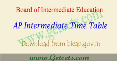 BIEAP time table 2025, AP Inter IPE 1st & 2nd year exam date