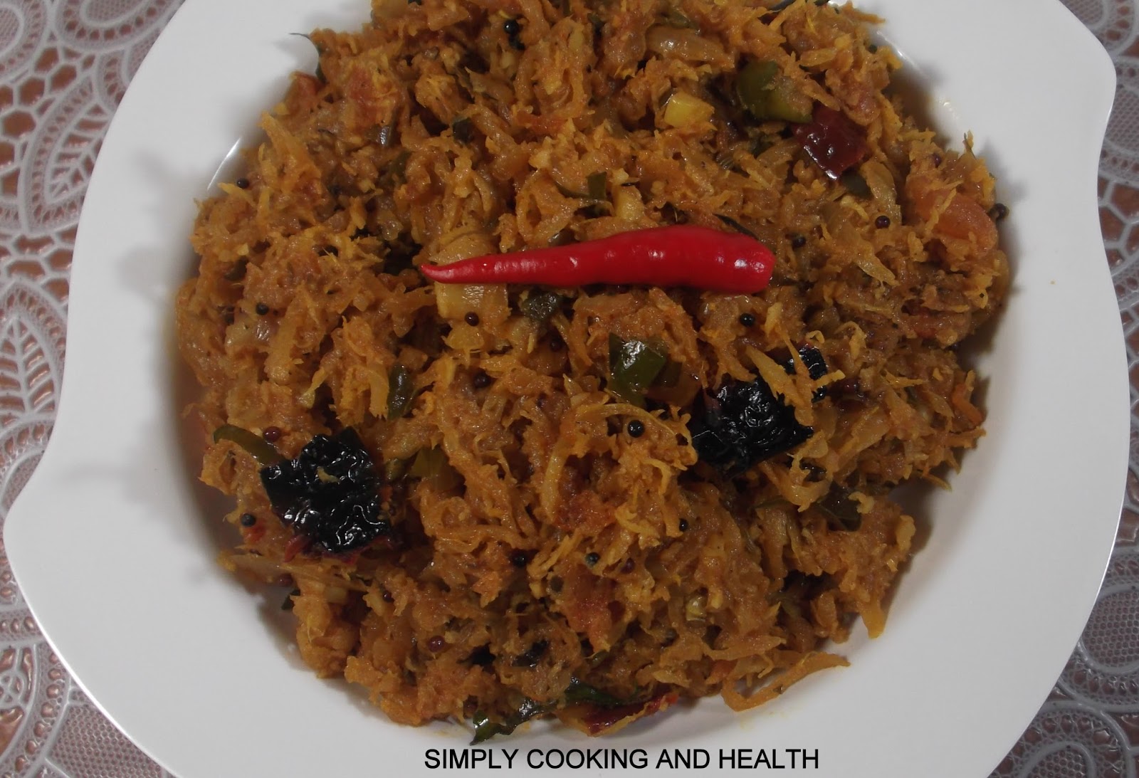 Simply Cooking and Health Spicy Daikon Radish stirfried with tomato