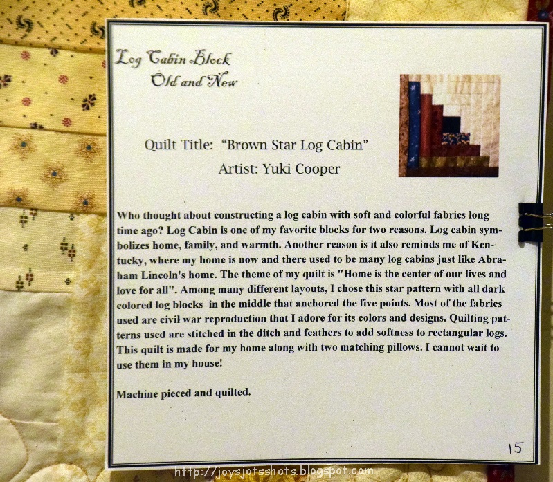 Joy's Jots, Shots & Whatnots Elkhorn Quilt Guild 2016 Annual Show