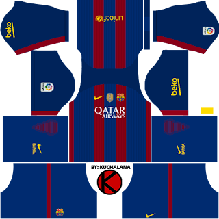 Barcelona kits 2016/2017 - Dream League Soccer 2016 & FTS15