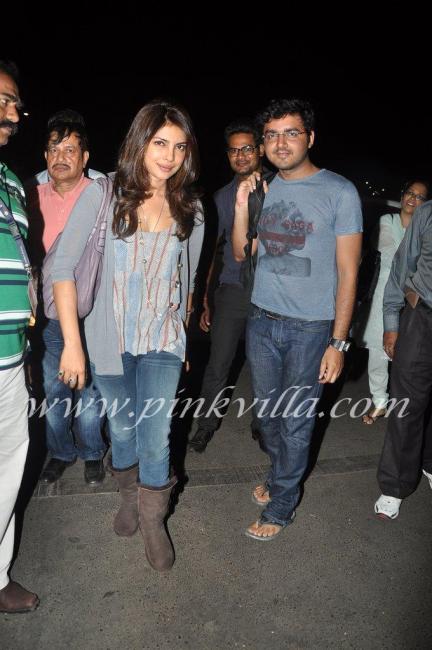 Priyanka  - (2) -  Priyanka Chopra Airport pic- leaving for brothers graduation