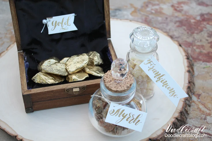 Gold, Frankincense and Myrrh: Gifts of the Magi, Pure Resins in Gold  Container