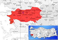 İncirliova ilçesinin nerede olduğunu gösteren harita