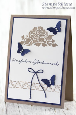 stampin up stempelparts; stampinup Florale Grüße; Anfängerkarte stampin up; karte mit handgemalten Blumenmotiven; stampinup blog