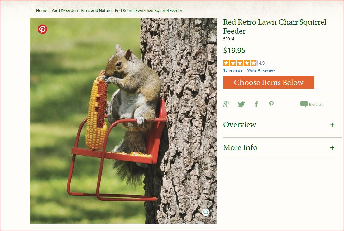 Mad Snapper Lawn Chairs For Squirrels