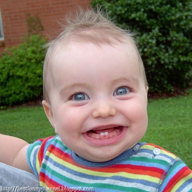 Funny laughing baby.